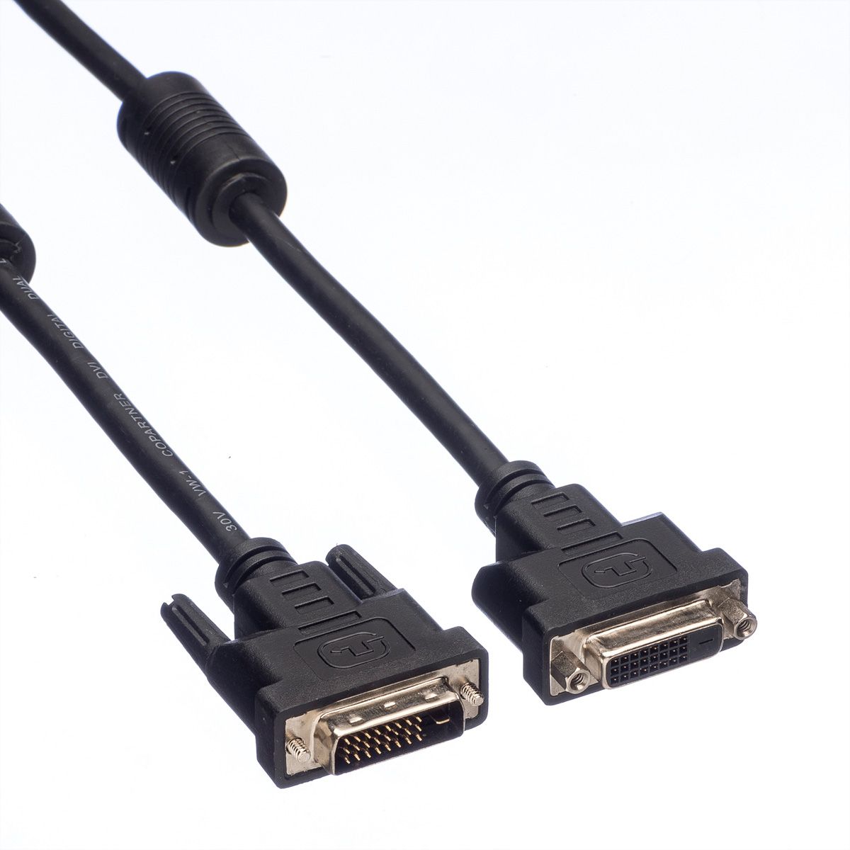 VALUE Verlängerungskabel DVI, DVI ST-BU, (24+1) dual link, 2 m
