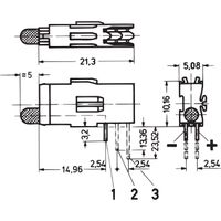 SCHROFF Einfach-LED, lange Bauform, x 3,2 mm - LEUCHTDIODE 3,2 GN 1.EBENE