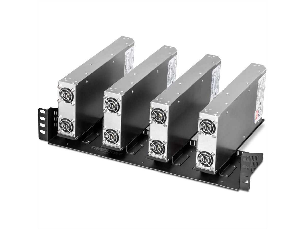 TRENDnet TI-R4U 19-Zoll rackmontierbares vertikales Chassis, für industrielle Netzteile