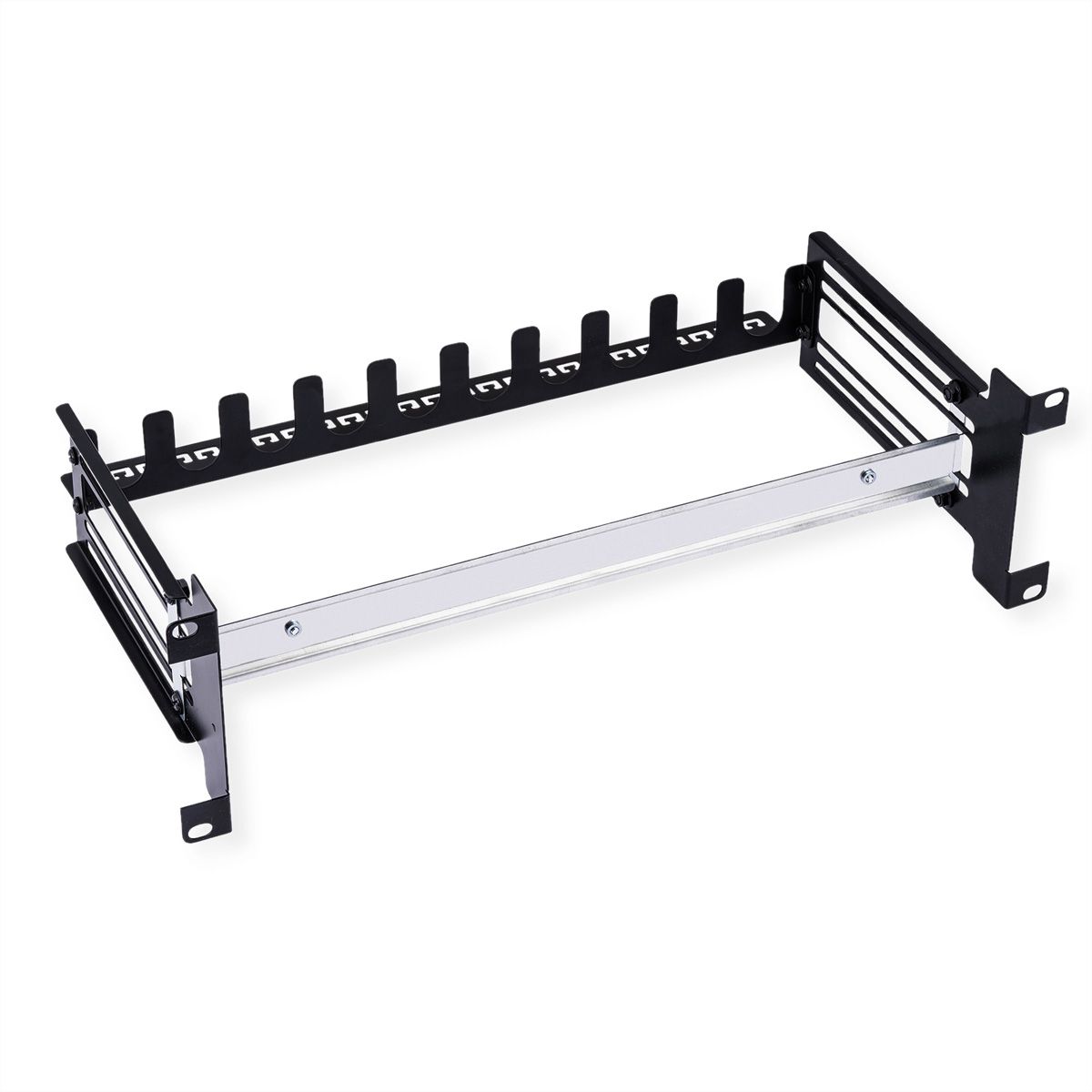 VALUE 19-Zoll-Tragrahmen für Hutschienengeräte, 3HE, schwarz