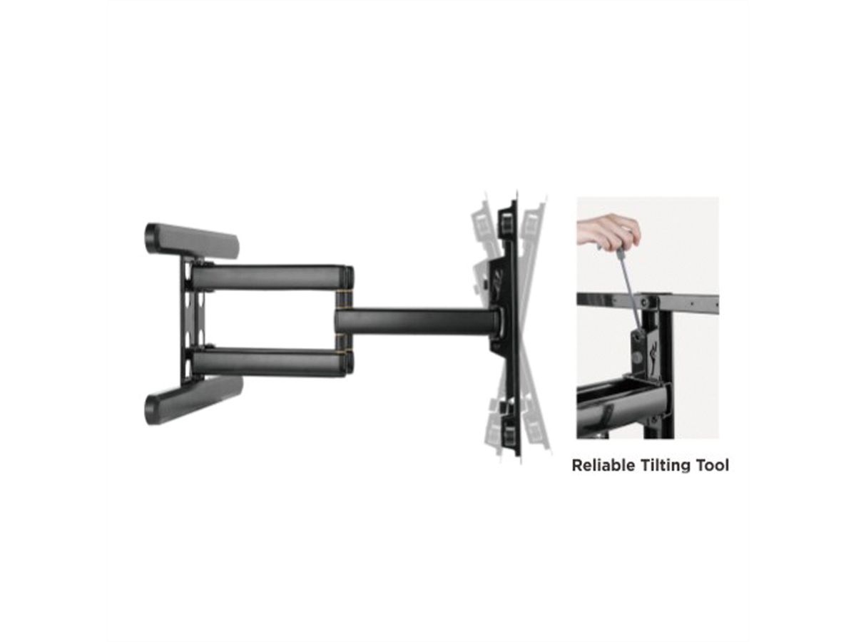 ROLINE PREMIUM TV-Wandhalterung, hoch-flexibel, 37-80 Zoll, bis 70 kg