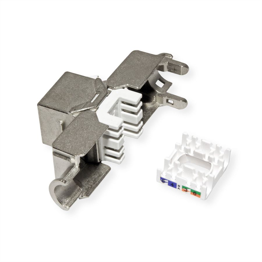 VALUE Cat.6A (Class EA) Keystone, RJ-45, geschirmt, werkzeuglos, SLIM