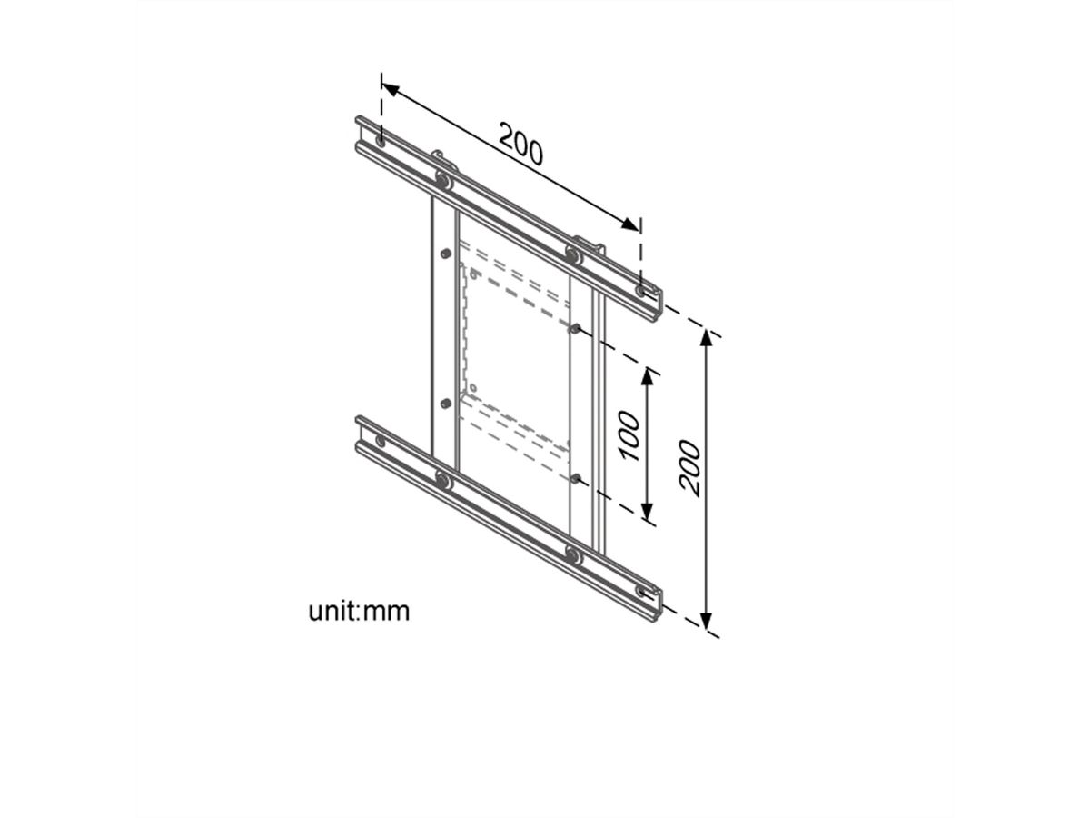 ROLINE VESA-Adapter 100x100 - 200x200, variabel