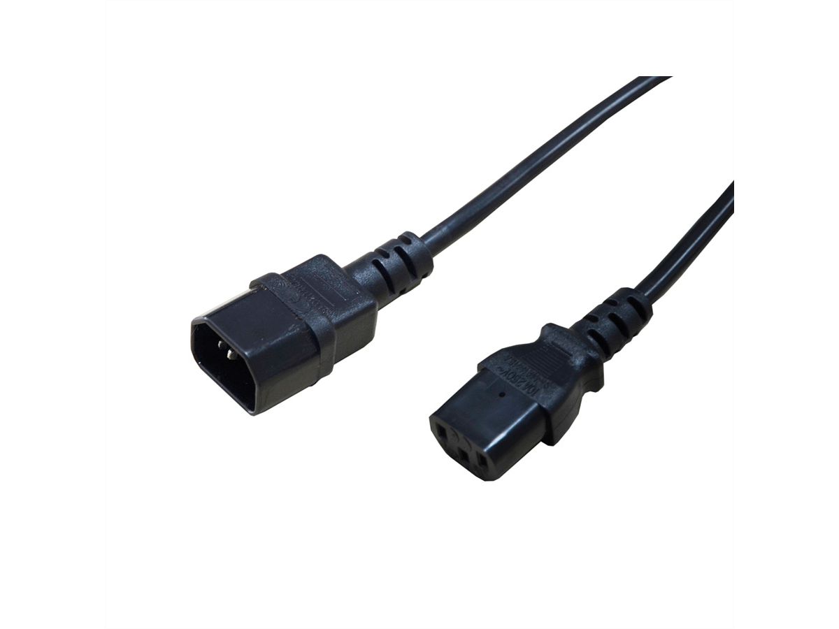 STANDARD Apparate-Verbindungskabel, IEC 320 C14 - C13, schwarz, 1,8 m