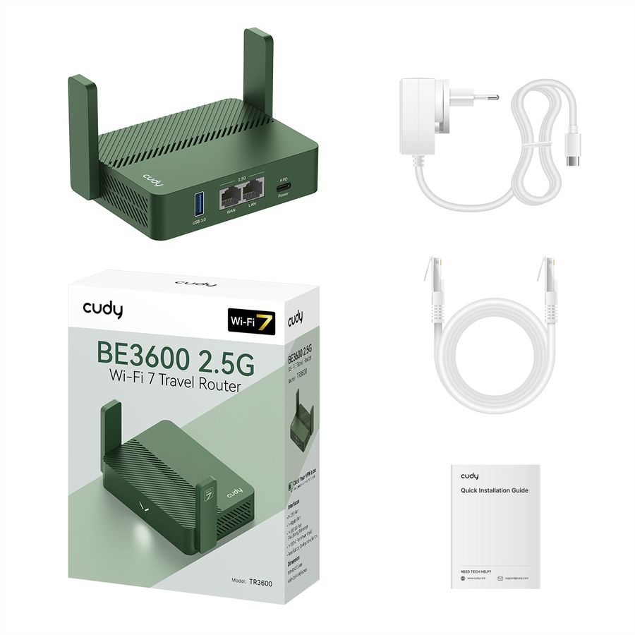 CUDY TR3600 Wi-Fi 7 Mini VPN Router