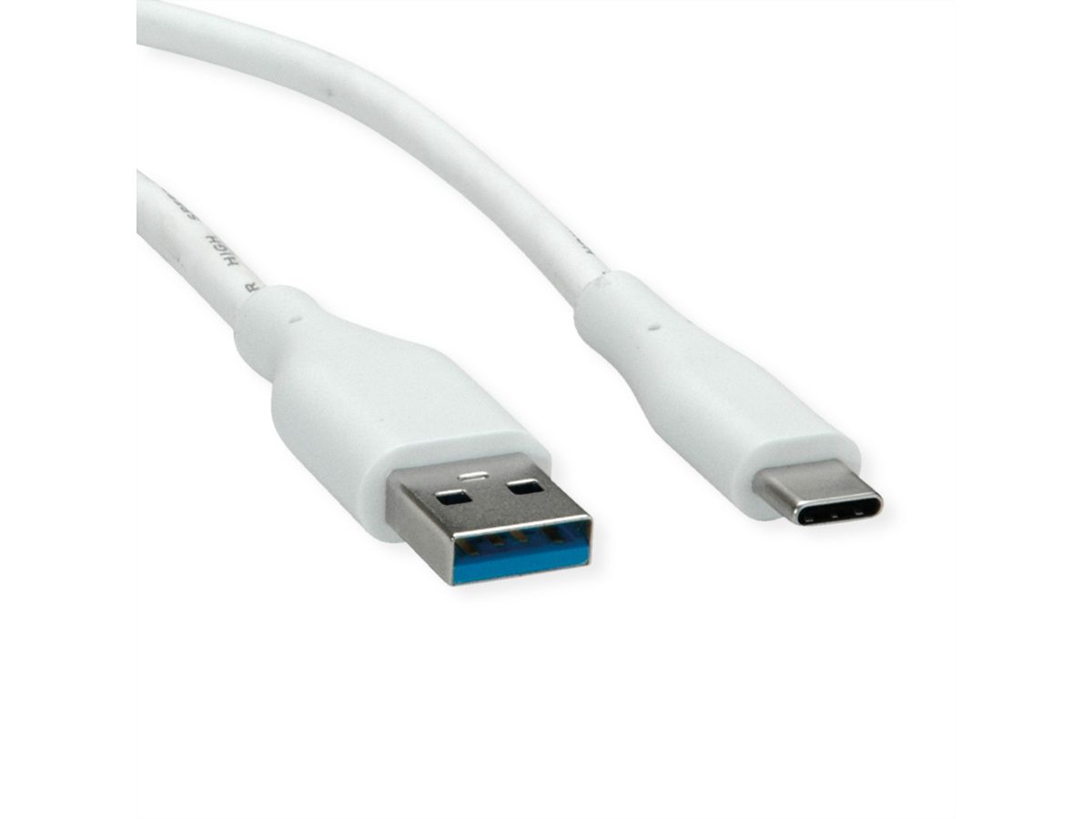 VALUE USB 3.2 Gen 1 Kabel, Typ-A-C, ST/ST, weiß, 2 m