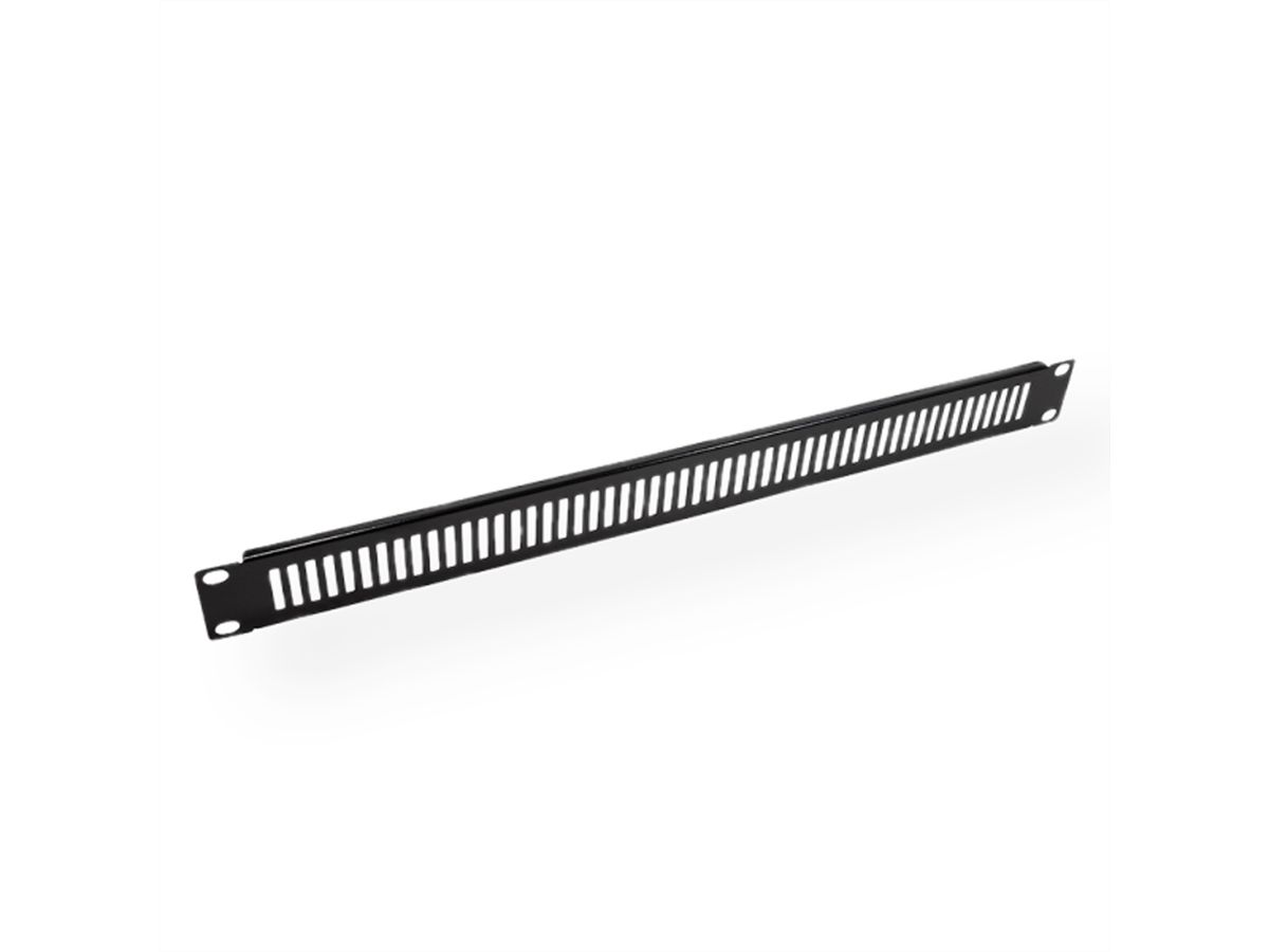 VALUE 19"-Belüftungs-Frontplatte 1 HE, schwarz