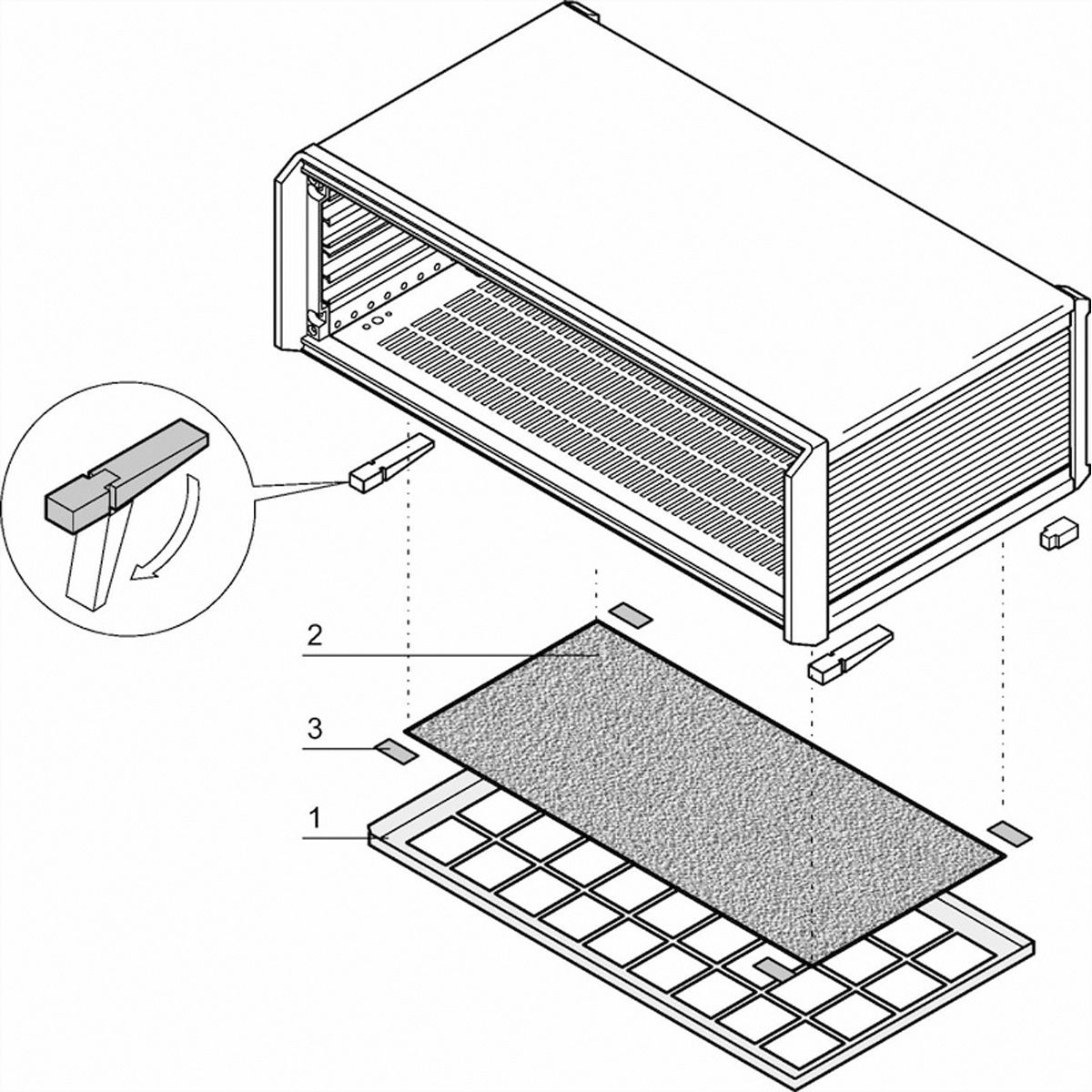 SCHROFF Luftfilter - LUFTFILTER 63TE PROPAC/PRO