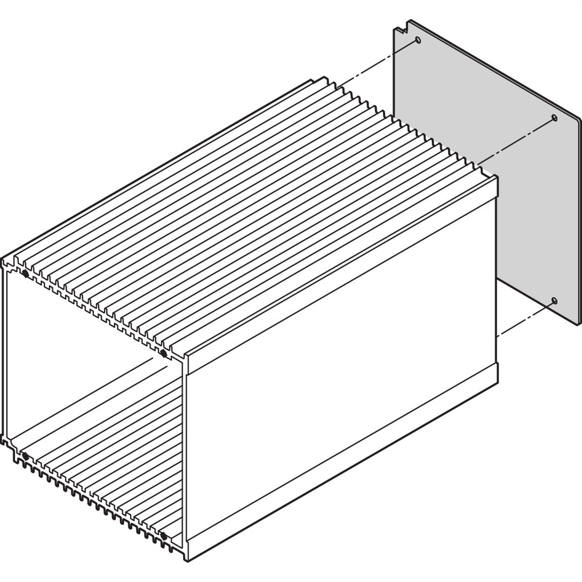 SCHROFF Rückwand - RUECKWAND HF-KASSETTE 10TE