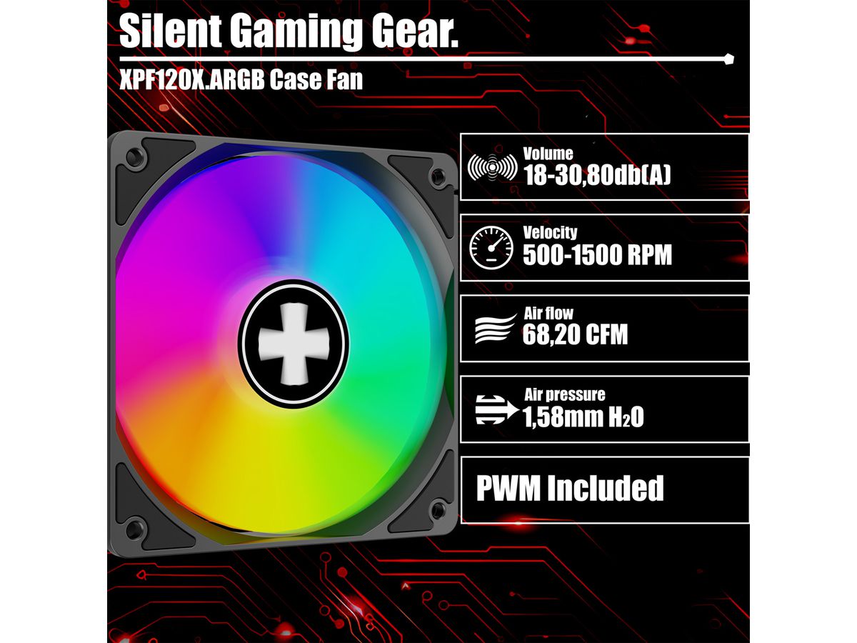 XILENCE Performance X XF083, 120mm ARGB LED Lüfter