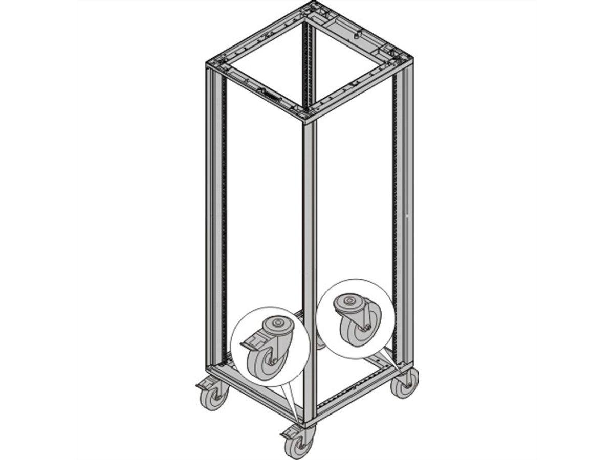 SCHROFF Lenkrollen - LENKROLLEN SET 400KG 125D 4X