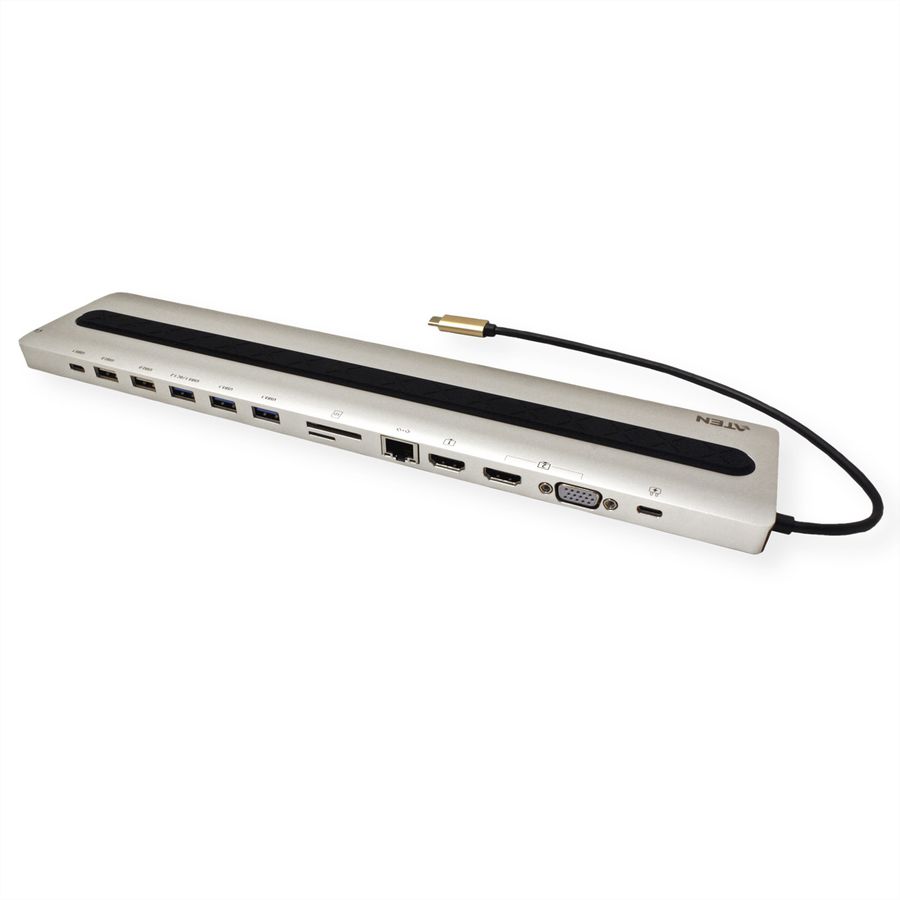 ATEN UH3237 USB-C Multiport Dock mit Power Passthrough