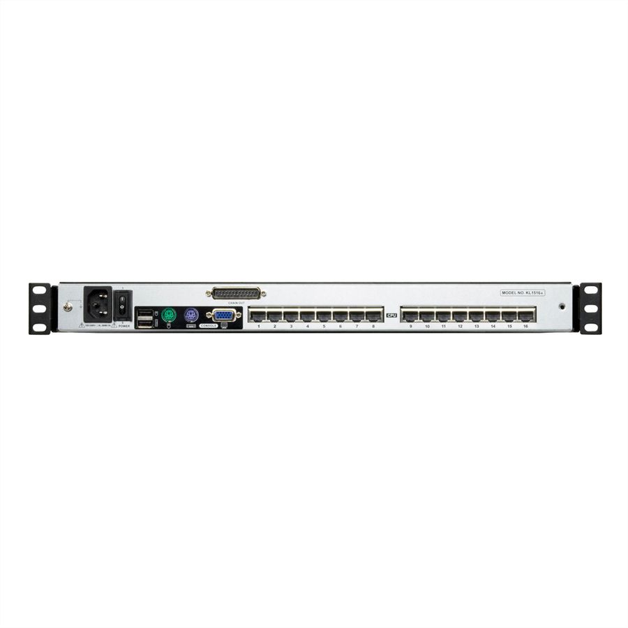 ATEN KL1508AM KVM-Switch, 43cm TFT, VGA, PS/2-USB über Kat 5, 8 Port, D, CH-Layout