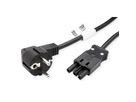 BACHMANN Gerätezuleitung Schutzkontakt/Gerätekupplung GST18-3, schwarz, 1 m