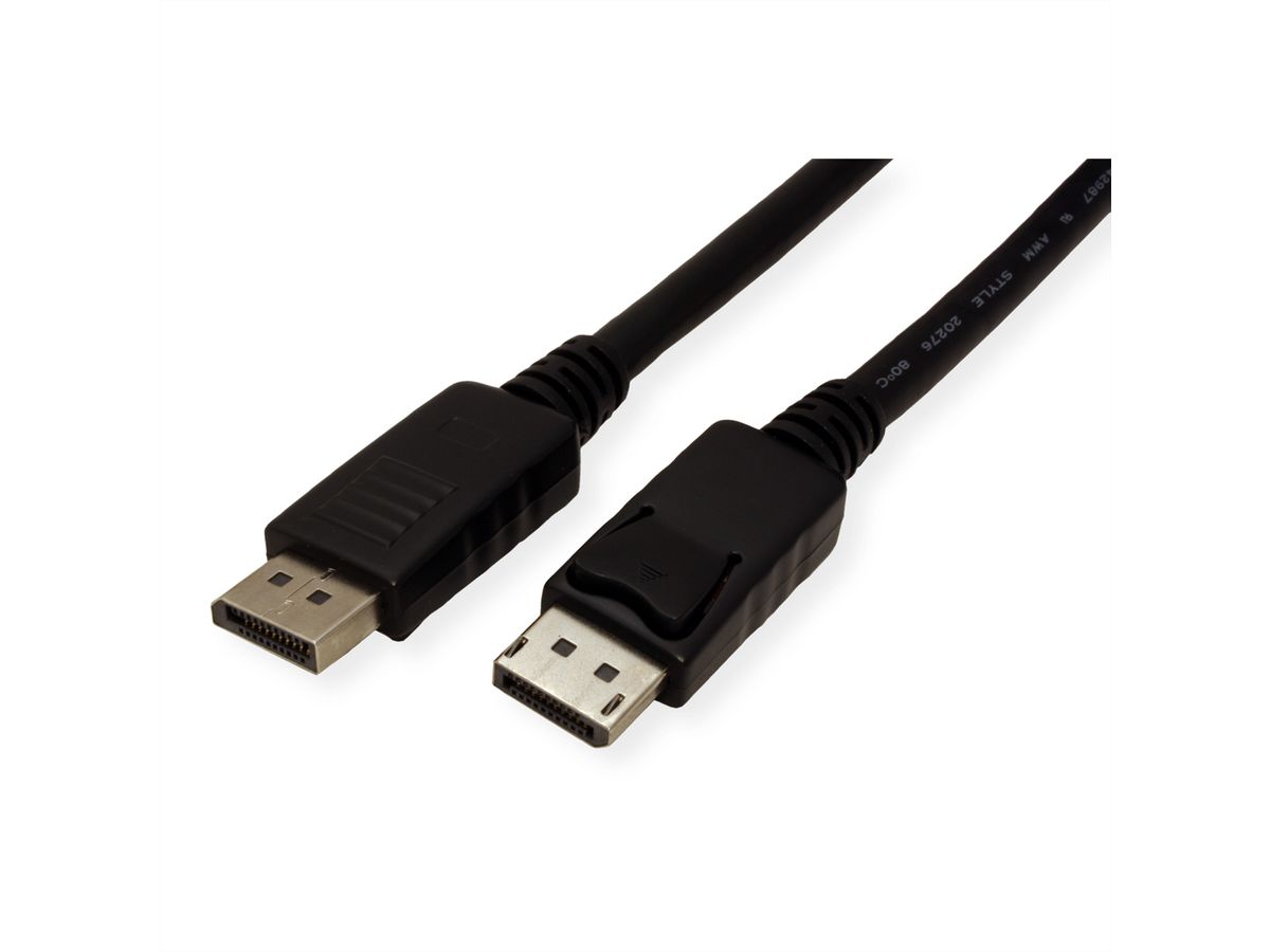 VALUE DisplayPort Kabel, DP ST - ST, schwarz, 5 m