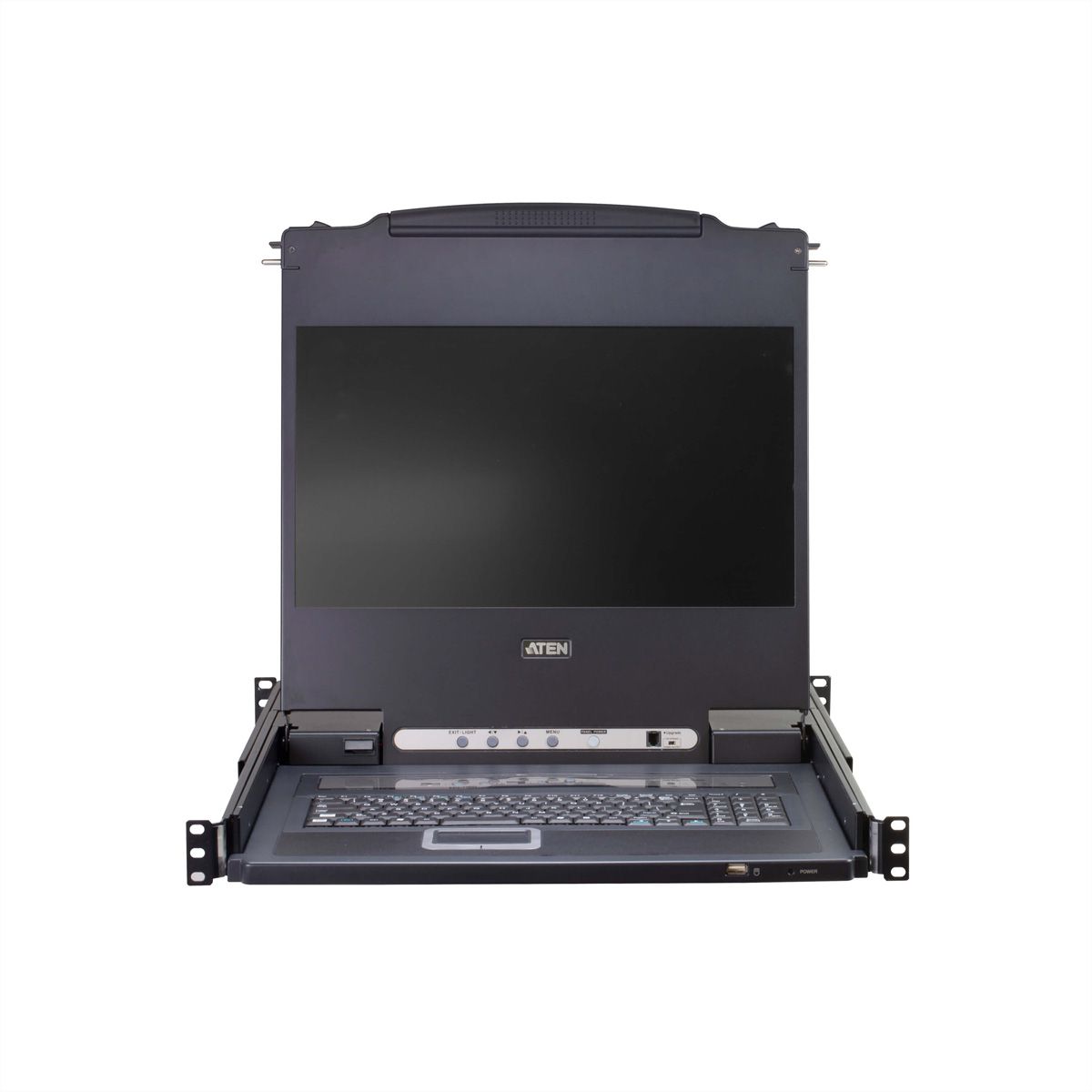ATEN CL5708MW 43cm wide LCD KVM Switch, USB-PS/2,VGA, 8 Port, IT-Layout