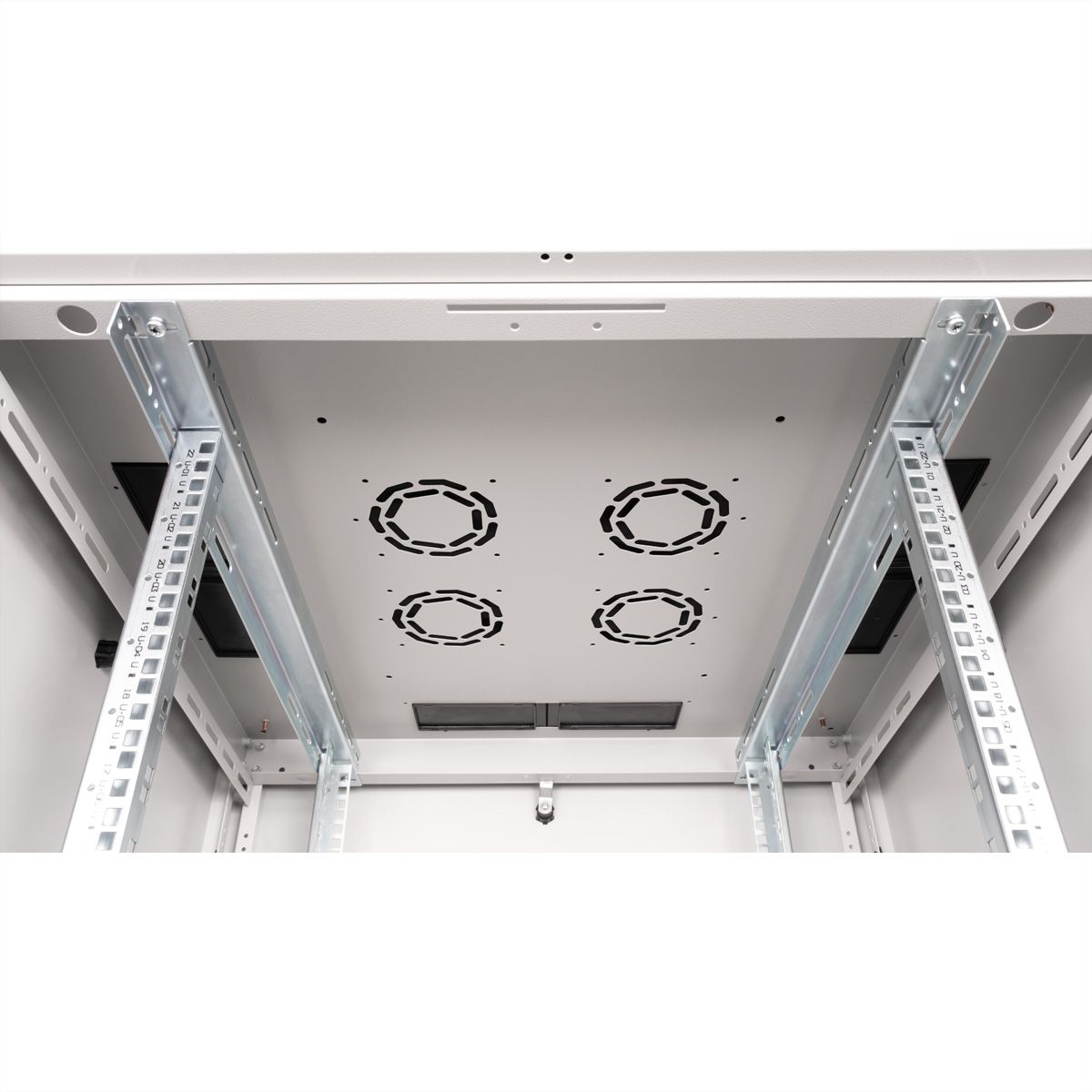 ROLINE 19-Zoll Netzwerkschrank Basic 22 HE, 800x800 BxT Glastür grau