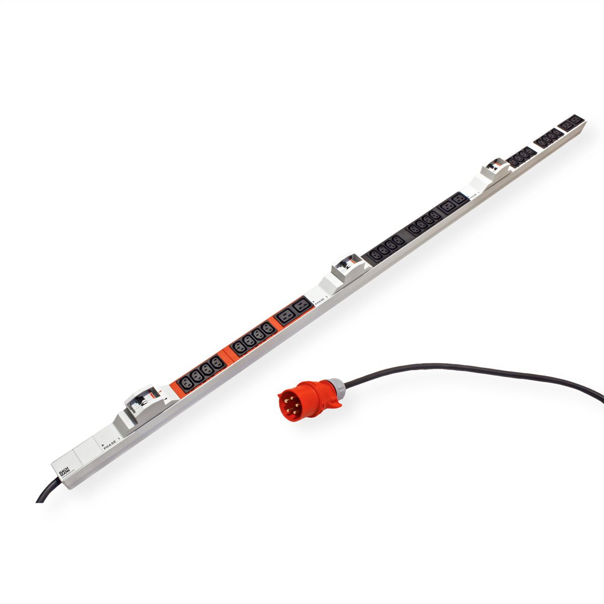 BACHMANN IT PDU ALU 1HE 24xC13 6xC19 3x2LS CEE 3x32A rot