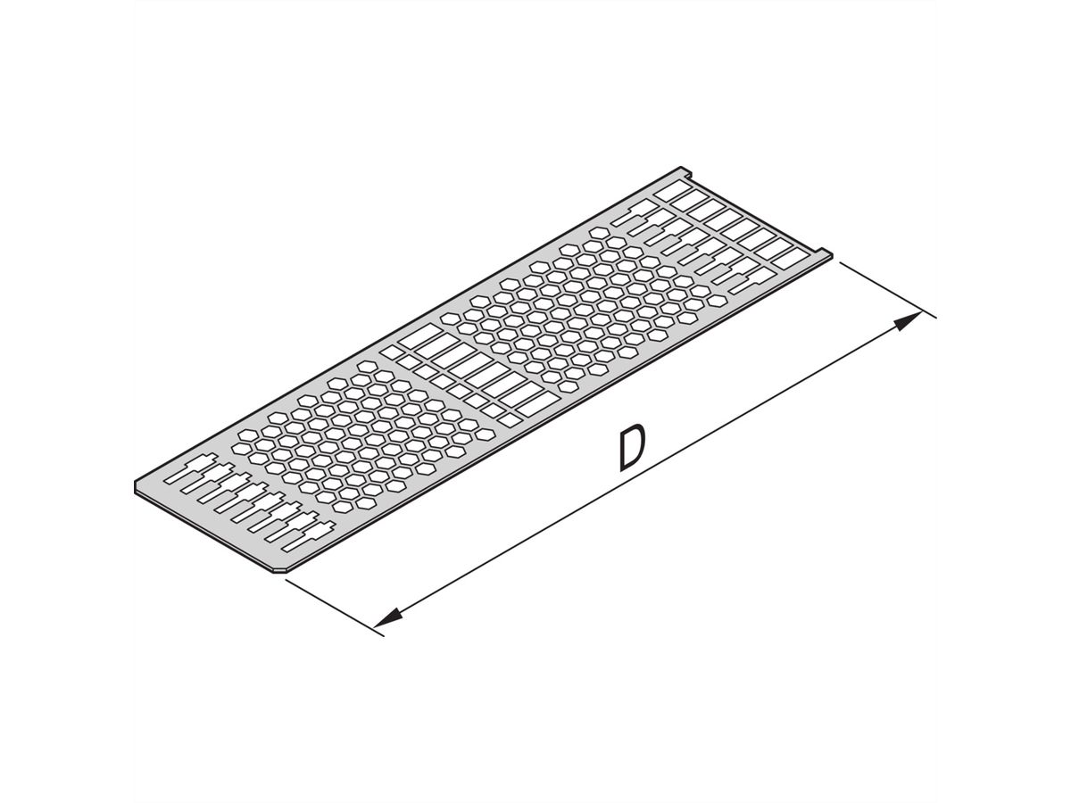 SCHROFF Deckblech für Kassetten - KAS DECKBLECH FS 21TE 167T