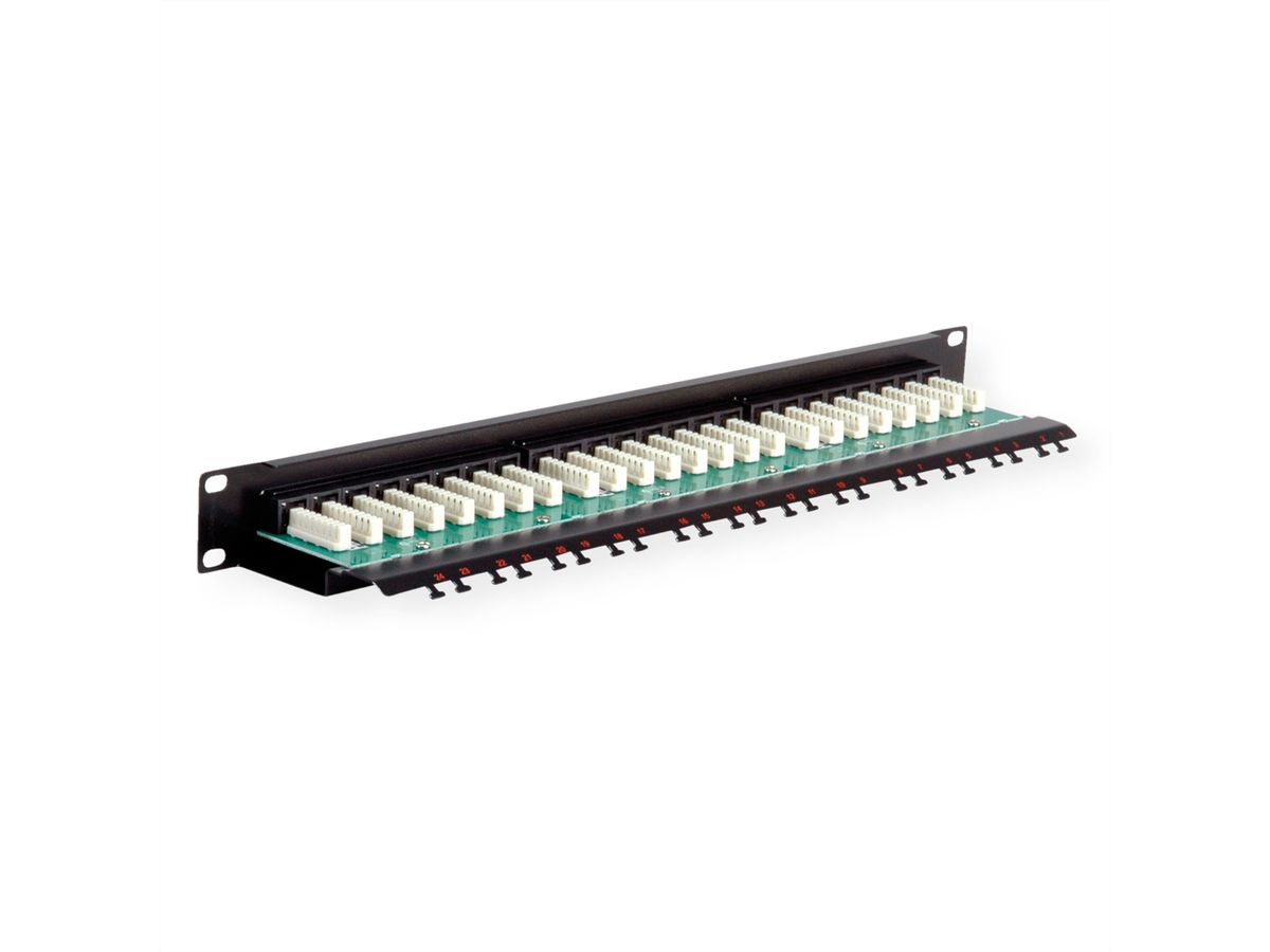 ROLINE Kat.6 (Class E) 19"-Patchpanel, 24P, ungeschirmt, schwarz