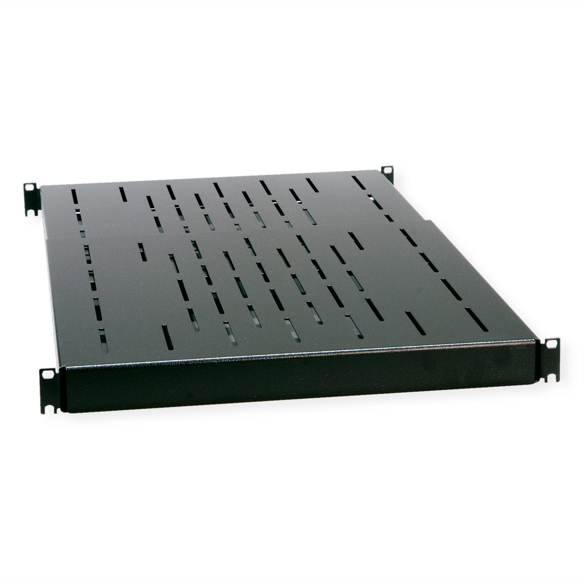 VARIplain 19"-Fachboden 1HE tiefenvariabel, schwarz