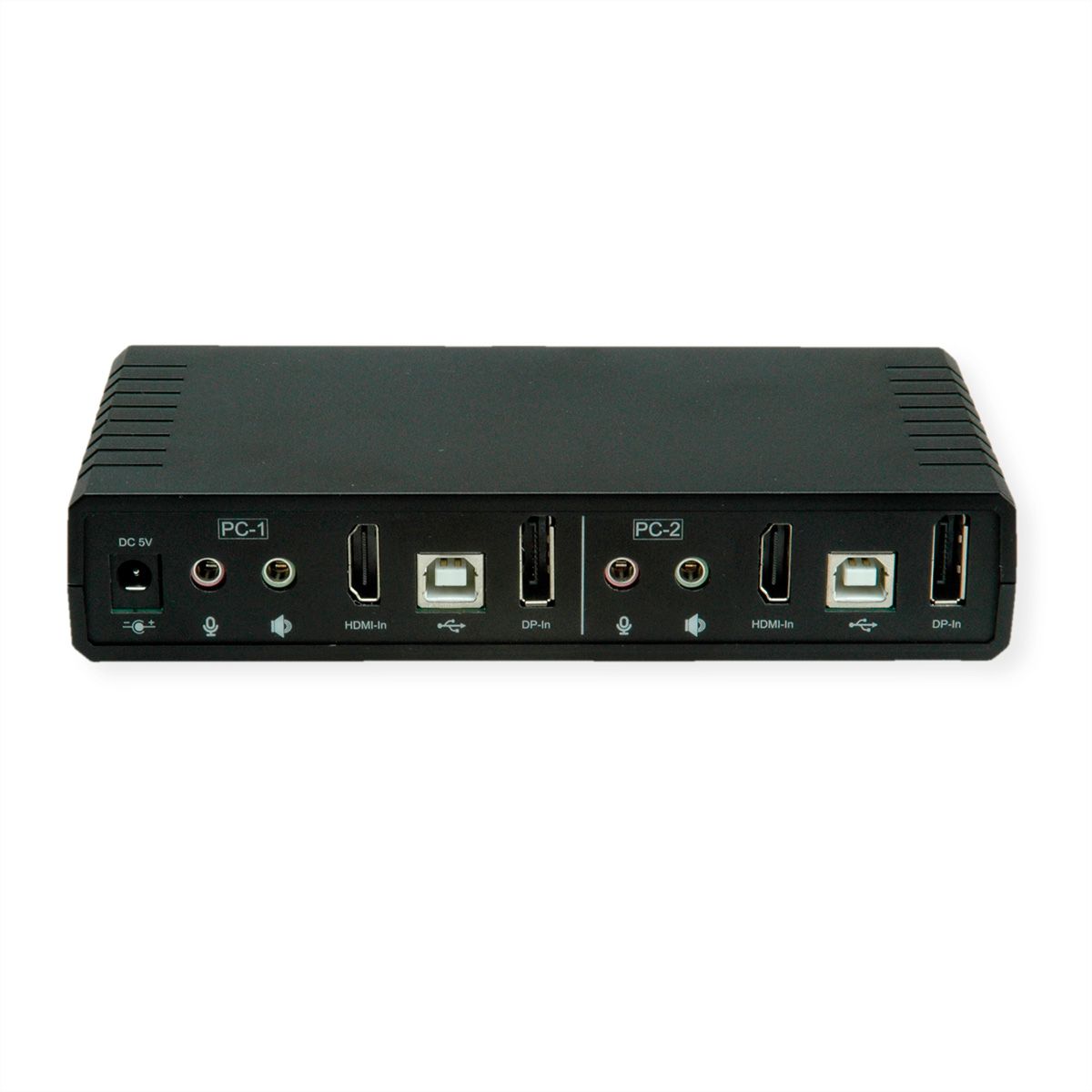 ROLINE KVM-Audio-Switch Dual Head HDMI 4K60, 1 User - 2 PC