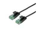 ROLINE RM UTP DataCenter Patchkabel Kat.6A (Class EA), slim, schwarz, 2 m