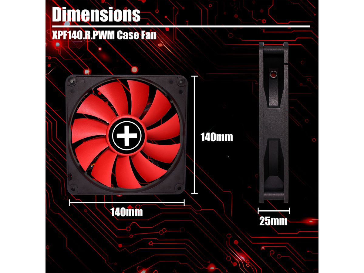 Xilence XPF140.R.PWM 140mm PWM Gehäuselüfter, 4PIN