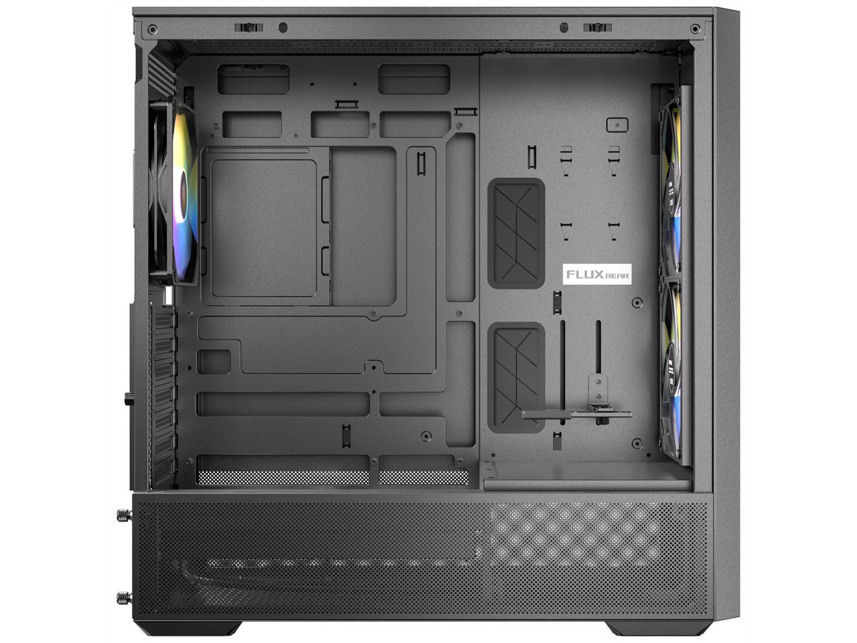 ANTEC FLUX Rear ATX/Micro-ATX/ITX Midi Tower PC Gehäuse , schwarz