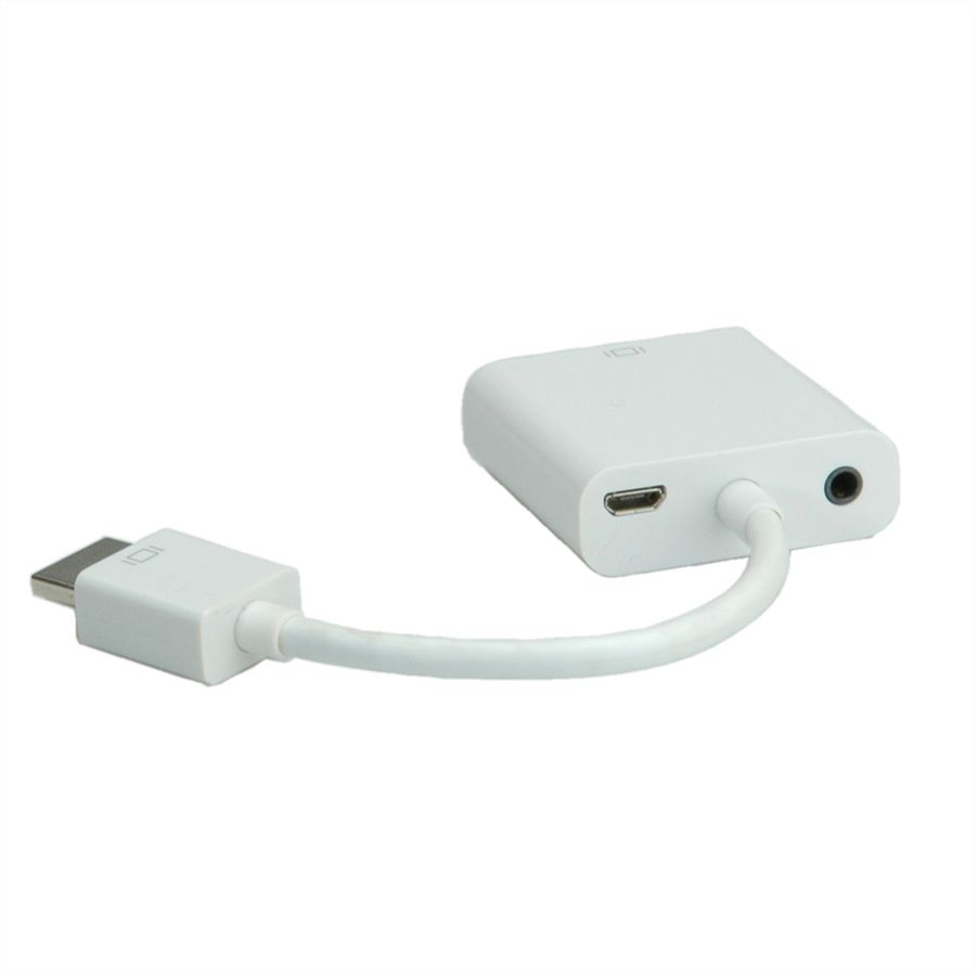 ROLINE HDMI-VGA Adapterkabel, HDMI ST / VGA BU, 0,15 m