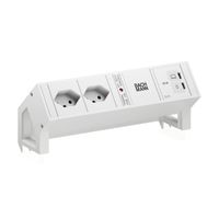 BACHMANN DESK2 white 2xCH 90°, 1xUSB C/C 65W L=0,2m RAL9010