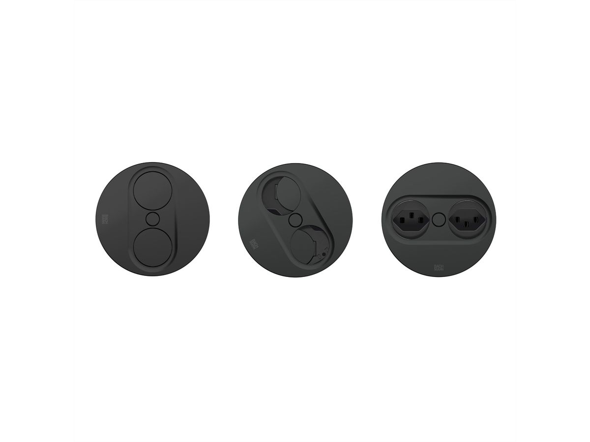 BACHMANN TWIST2 2xCH T23 2,0m AEH, T23 RAL9005 30GE rund