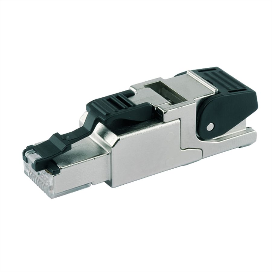 TELEGÄRTNER MFP8 feldkonfektionierbarer RJ-45 Stecker, Cat.6A (Class EA) T568B