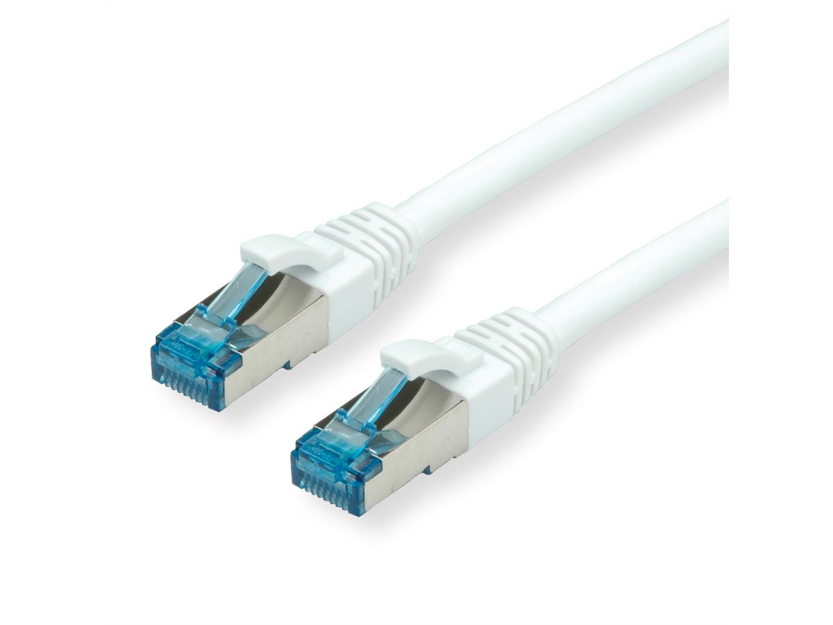 VALUE Patchkabel Kat.6A (Class EA) S/FTP (PiMF), LSOH, weiß, 0,3 m