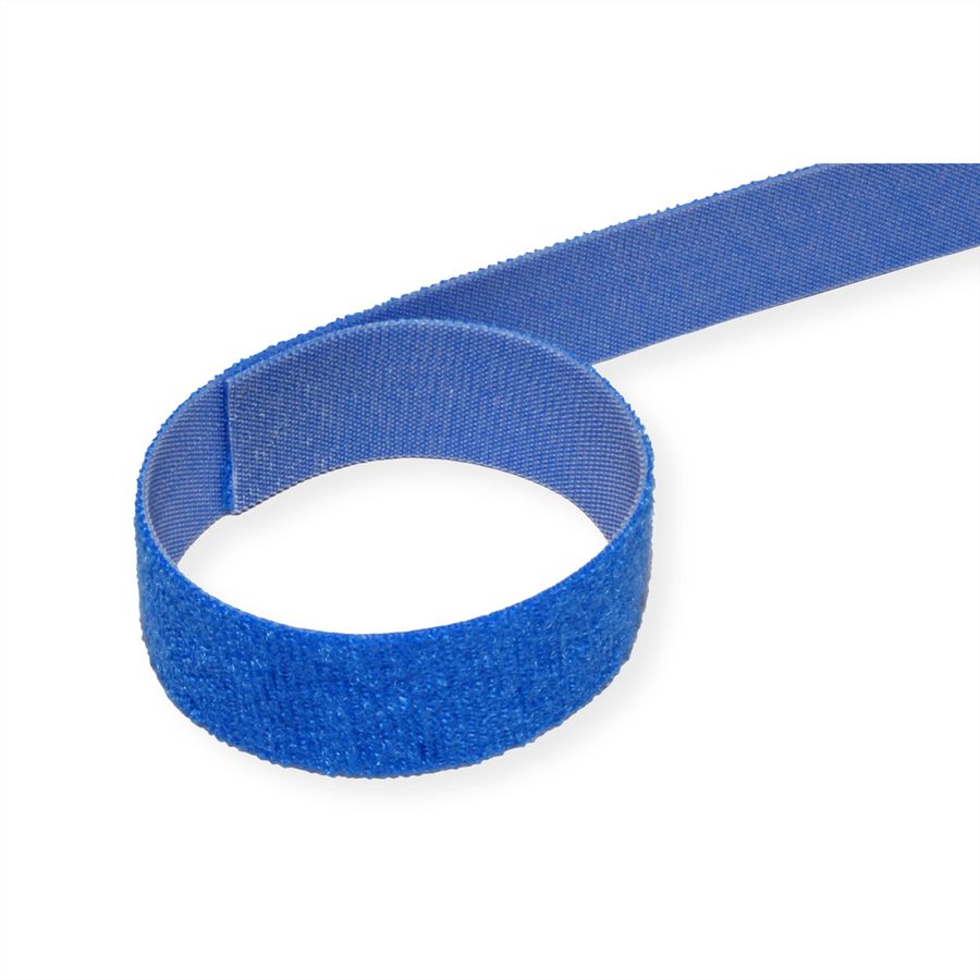 VELCRO® ONE-WRAP® Klettbandstreifen 20mm, unperforiert auf Rolle, blau, 25 m