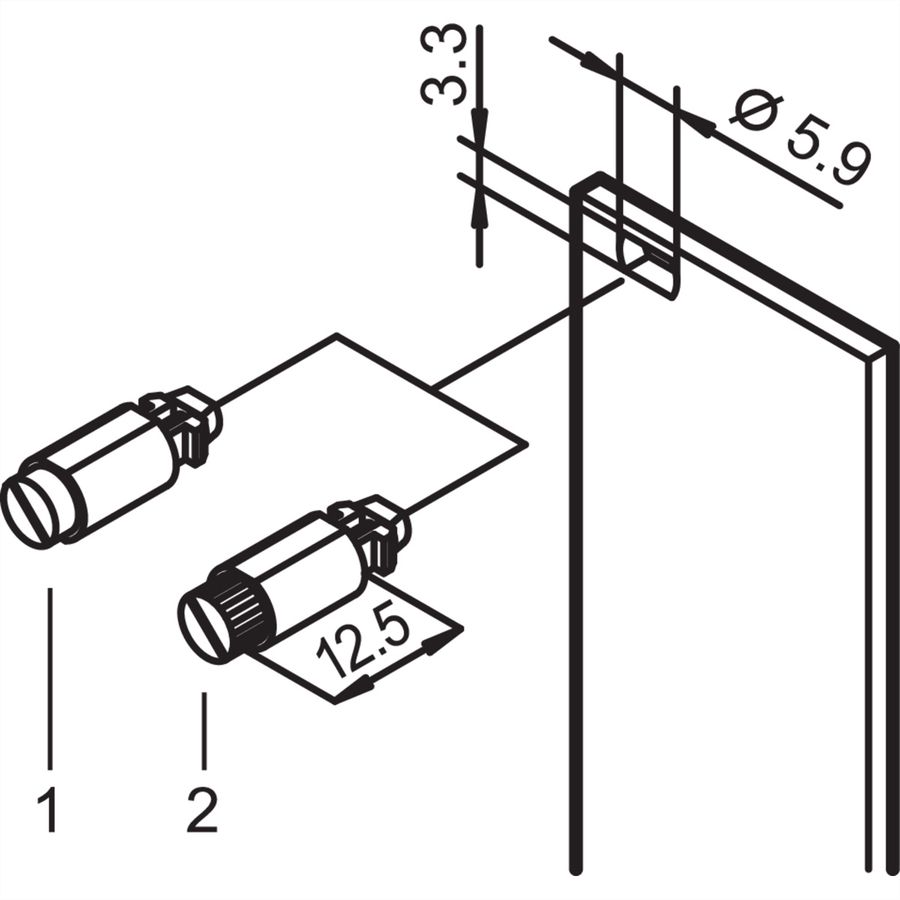 SCHROFF Schnellverschluss mit Rändel - SCHN.VERSCHL M.RAEN.SW 100ST