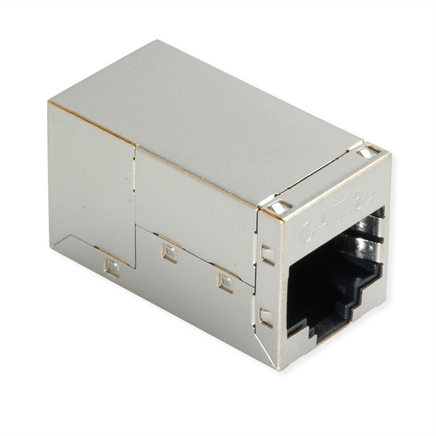 ROLINE RJ-45 Kupplung geschirmt, Cat.6A (Class EA), silberfarben