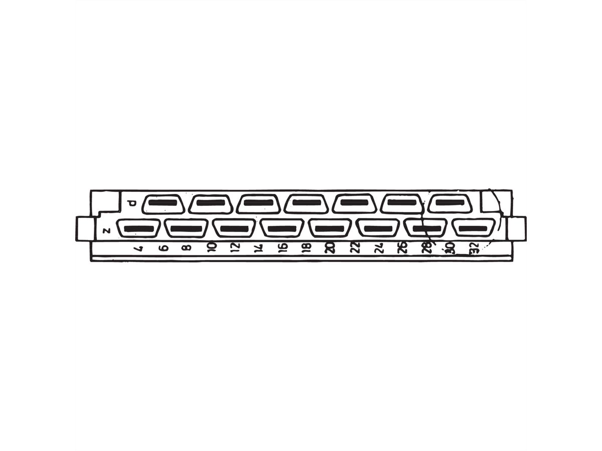 SCHROFF Steckverbinder H 15 F - FEDERLEISTE H15F