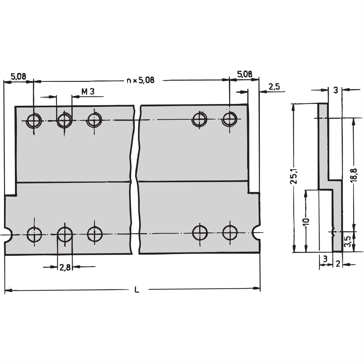 SCHROFF Z-Schiene für Steckverbinder nach DIN 41617, 31-polig (DIN 41617) - Z-SCHIENE 84TE F.DIN41617