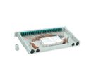 TELEGÄRTNER BASIS V LWL-Panel mit Kupplungen & Pigtails, 24x LC Quad, türkis, OM3