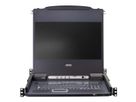 ATEN CL5716MW 43cm wide LCD KVM Switch, USB-PS/2, VGA, 16 Port, IT-Layout