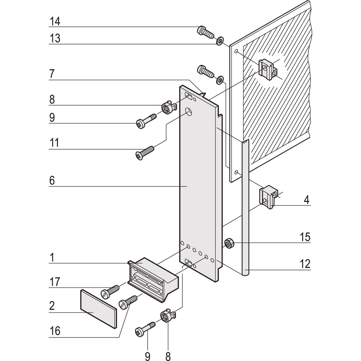 SCHROFF Steckbaugruppe mit starrem Griff in Trapezform - STECKBAUGR.HF TR-GR 3HE 10TE