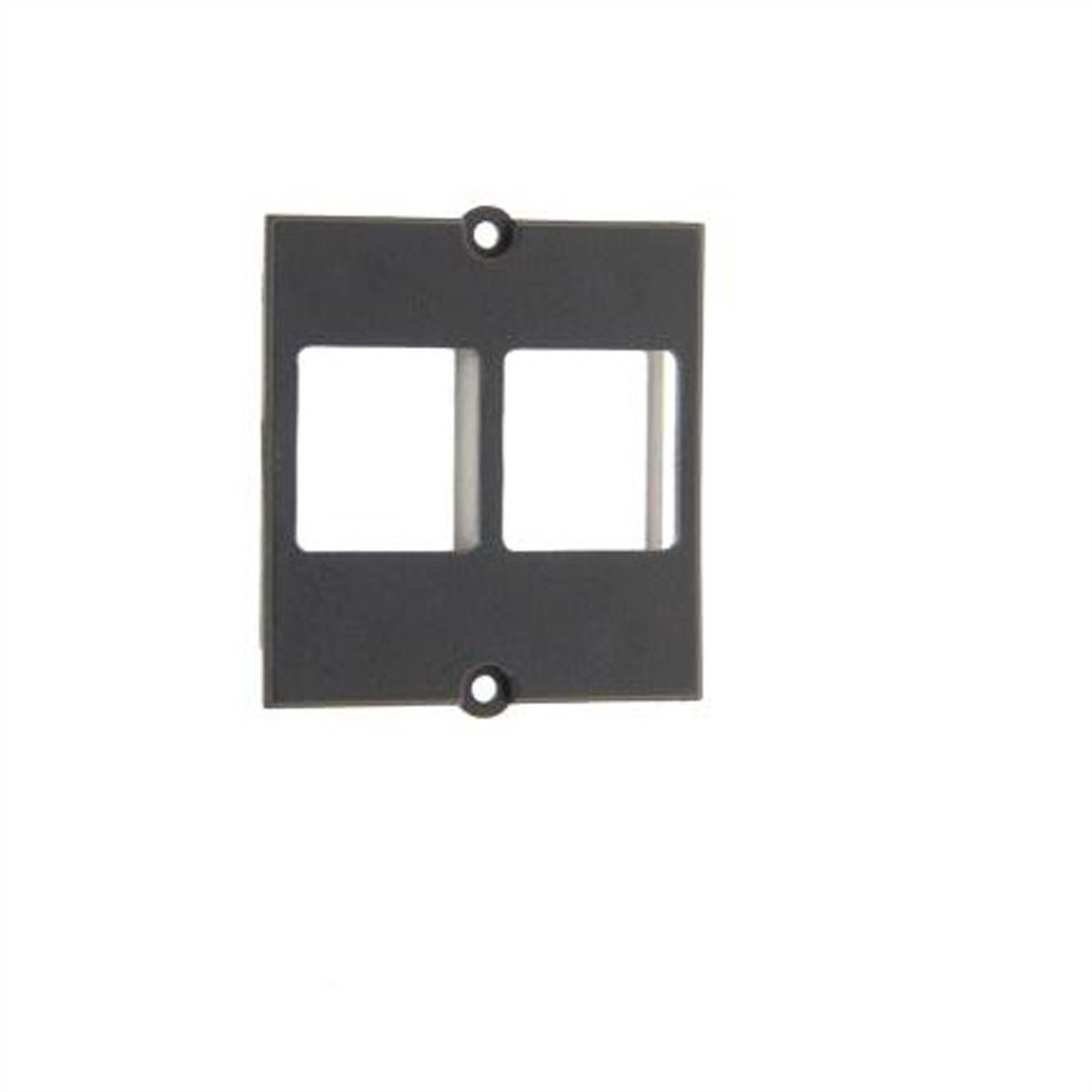 BACHMANN Custom Modul Rahmen für 2x Keystone, mit Metallhalterung, schwarz