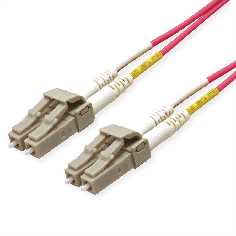 ROLINE LWL-Kabel 50/125µm OM4, LC/LC, LSOH, Low-Loss, violett, 2 m