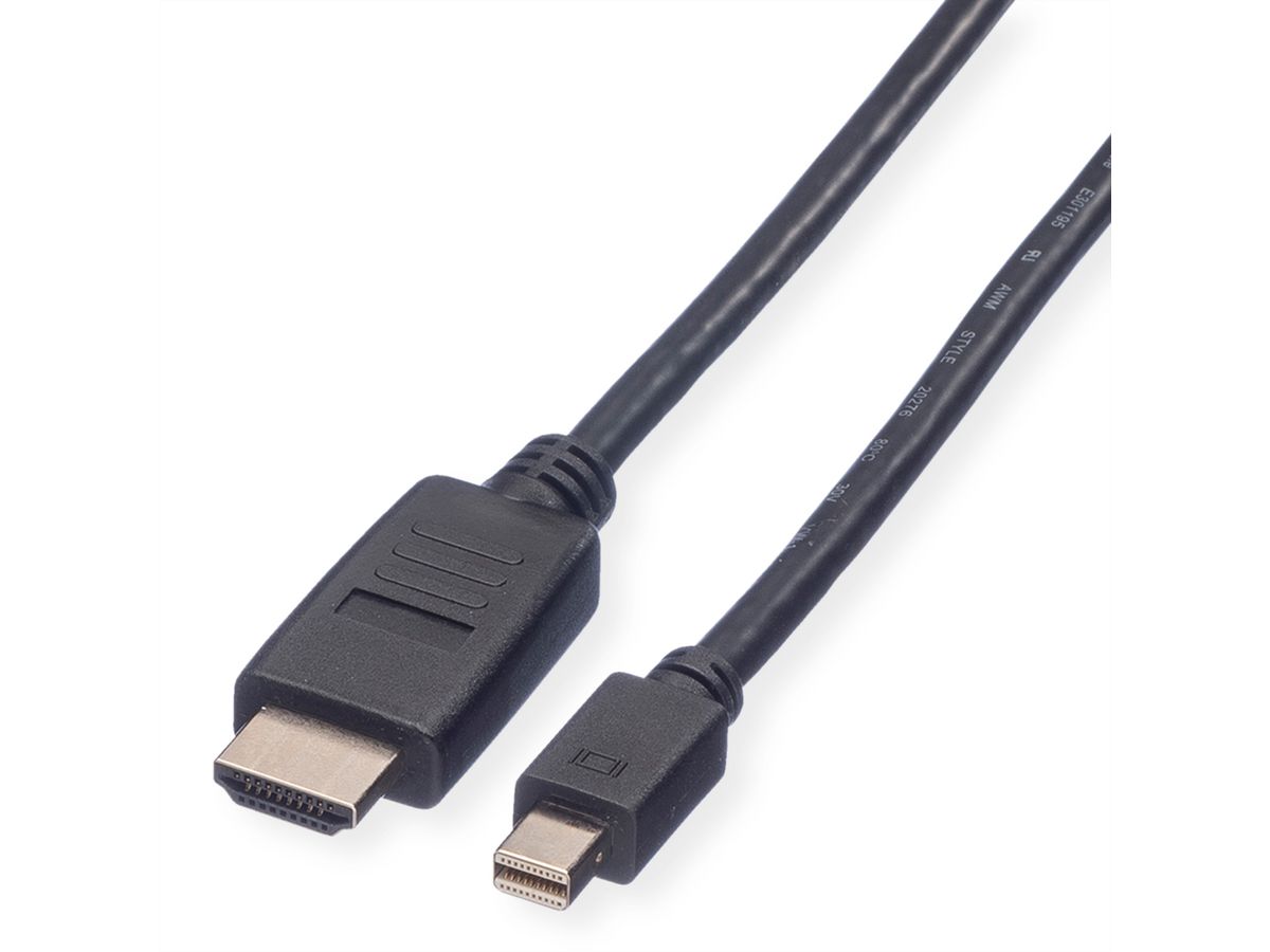 VALUE Mini DisplayPort Kabel, Mini DP-HDTV, ST/ST, schwarz, 4,5 m