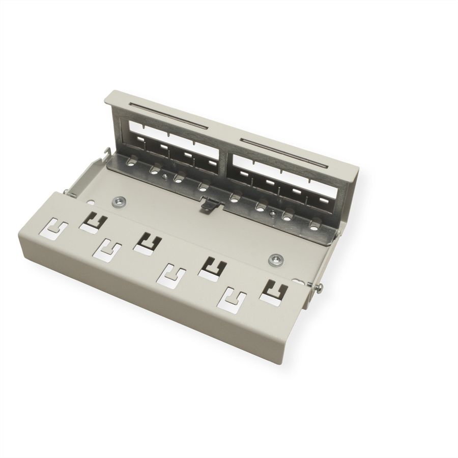 EasyLan preLink / fixLink Unterbaupanel, 8x Keystone, RAL7035