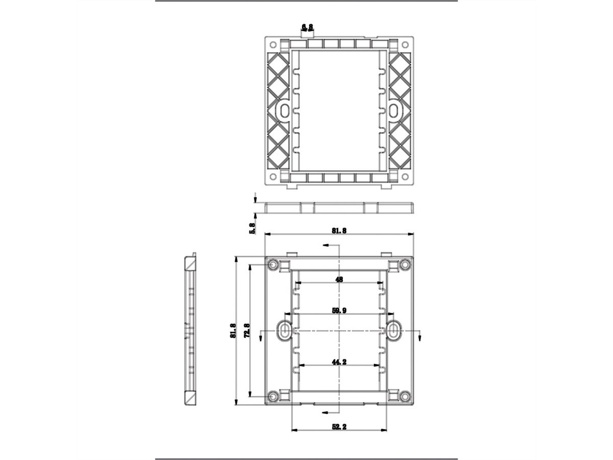 VALUE A/V-Anschluss-System, Abdeckrahmen für Dose