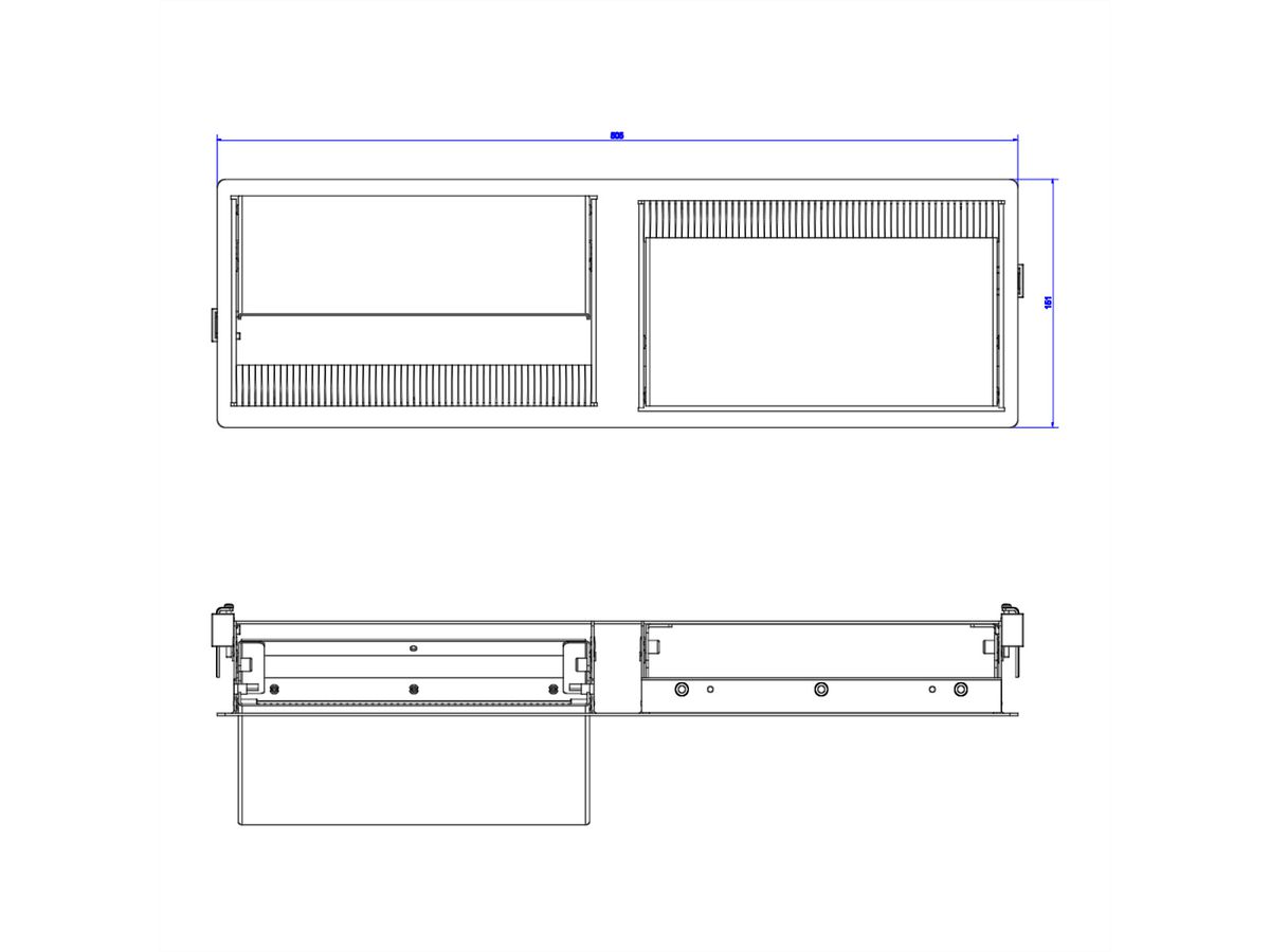 BACHMANN CONI DUO Einbaurahmen 6-fach, 2x 3-fach Rahmen weiss