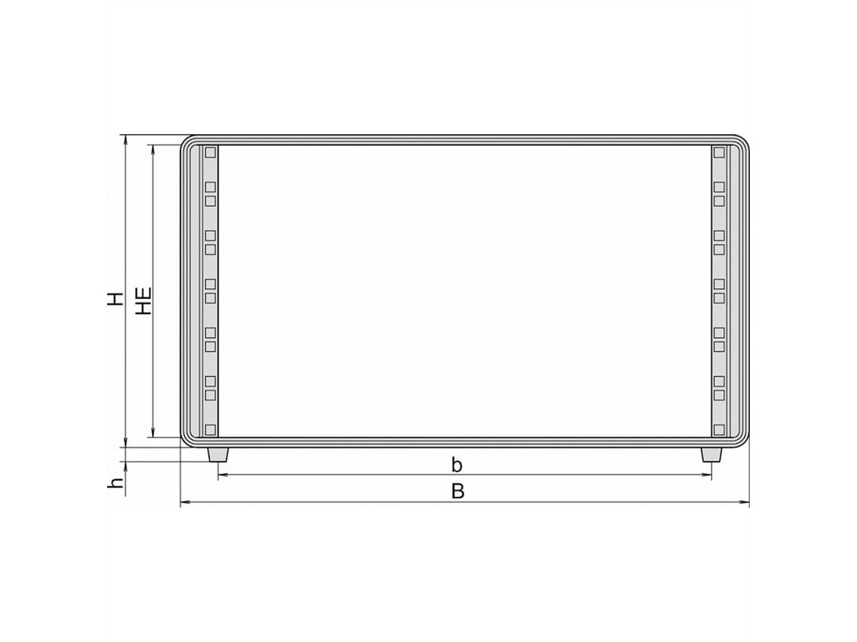 SCHROFF 19"-Gehäuse 6 HE - COMPTEC GEHAEUSE 6HE 600T