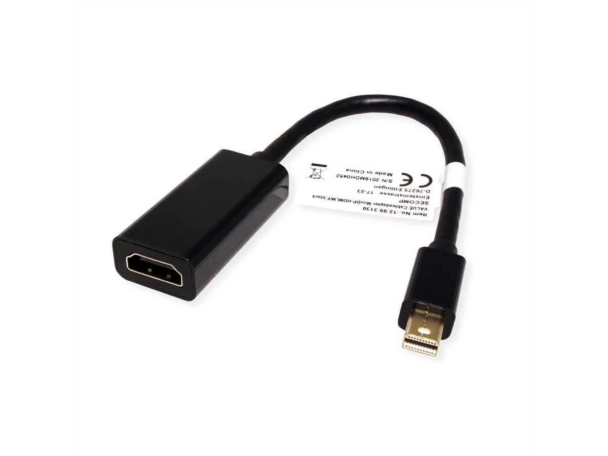 VALUE Mini DisplayPort - HDMI Adapter, Mini DP ST - HDMI BU